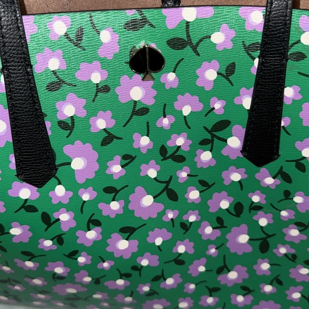 kate spade Green Multi Molly Party Floral Large Tote